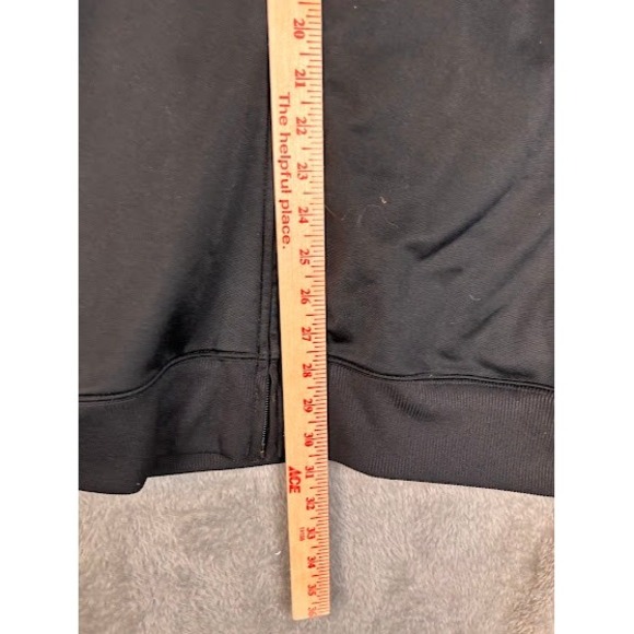 Adidas Mens Track Jacket Full Zip Black White 3 Stripe Logo Size 2XL - Picture 7 of 7